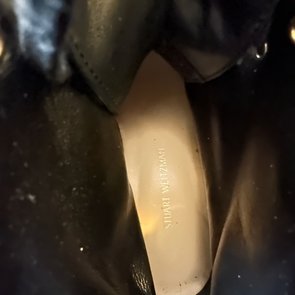 Stuart Weitzman pearled, leather combat boot - Picture 6 of 10